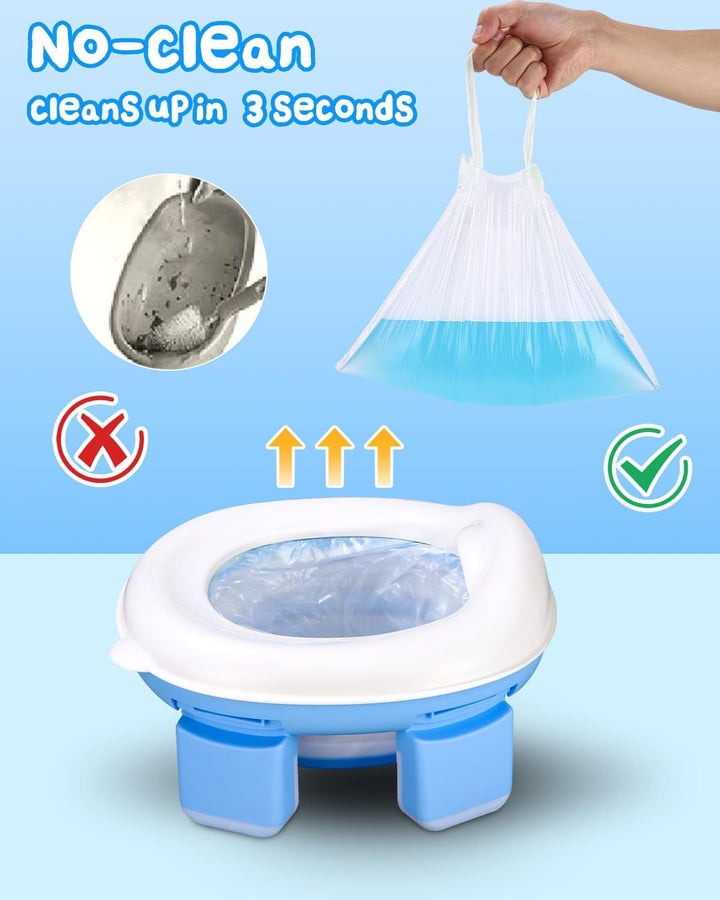 Toilettensitz Kinder,3 in 1 faltbares Kinder Töpfchen für Unterwegs,Portable Travel Potty Training T