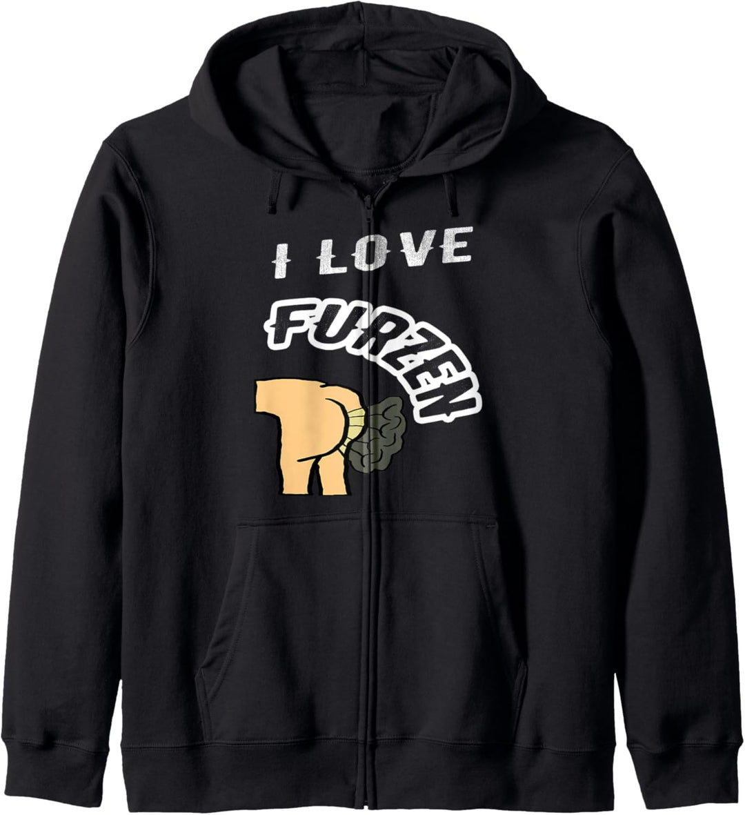 I Love Furzen Ich Liebe Furz Toilette Klo Pupsen Kack Scheiss Kapuzenjacke