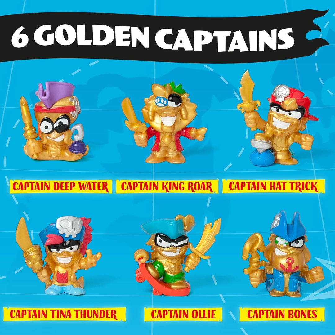 PIRATIX, Golden Treasure - Adventure Pack Serie. Jede Box hat Überraschung, 2 Flaggen, Kanone, Proje