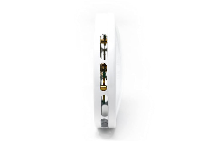 ZILLER Haar-Hygrometer, Serie Retro, Gehäuse Weiss, Ziffernblatt Weiss, Durchmesser 10cm, Made in Ge