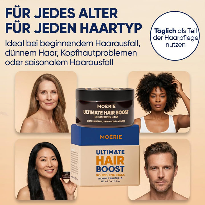 Moerie Hair Growth &amp; Repair Mask - Restorative, Vegan-Friendly Treatment for Longer, Thicker, Fuller