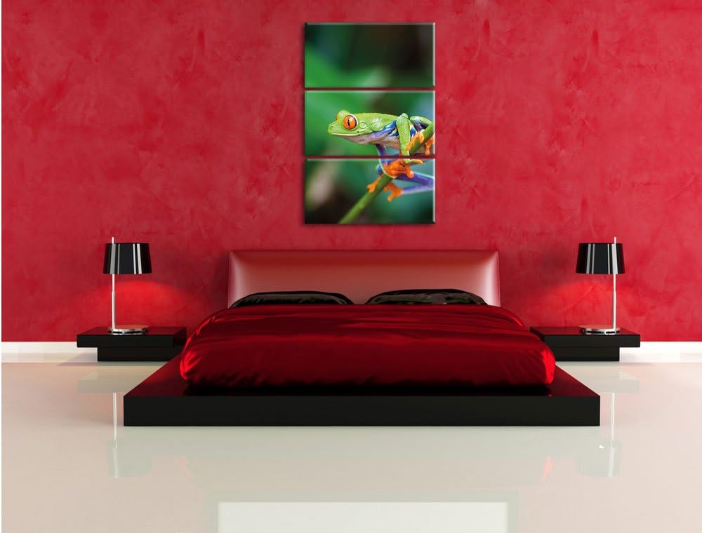 Pixxprint Eule mit Cupcake als Leinwandbild/Grösse: 3 Teilig (120x80) / Wandbild/Kunstdruck/fertig b