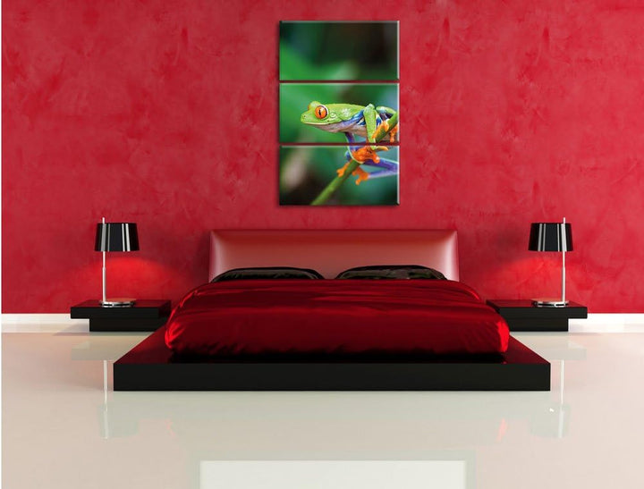 Pixxprint Eule mit Cupcake als Leinwandbild/Grösse: 3 Teilig (120x80) / Wandbild/Kunstdruck/fertig b