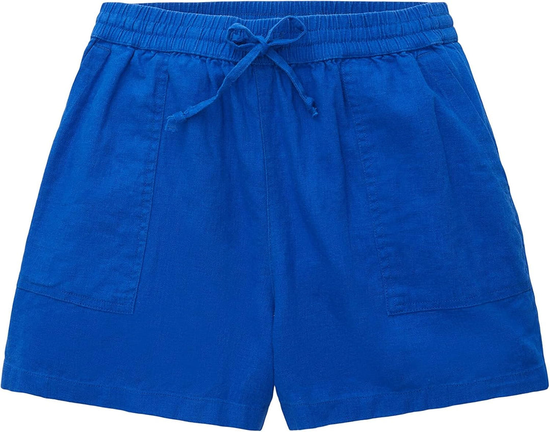 TOM TAILOR Denim Damen Basic Shorts aus Leinen S 14531 - Shiny Royal, S 14531 - Shiny Royal