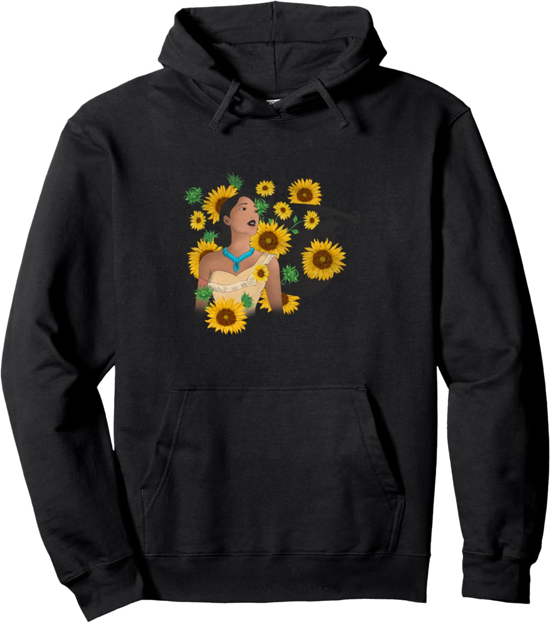 Disney Pocahontas Sunflower Floral Portrait Pullover Hoodie