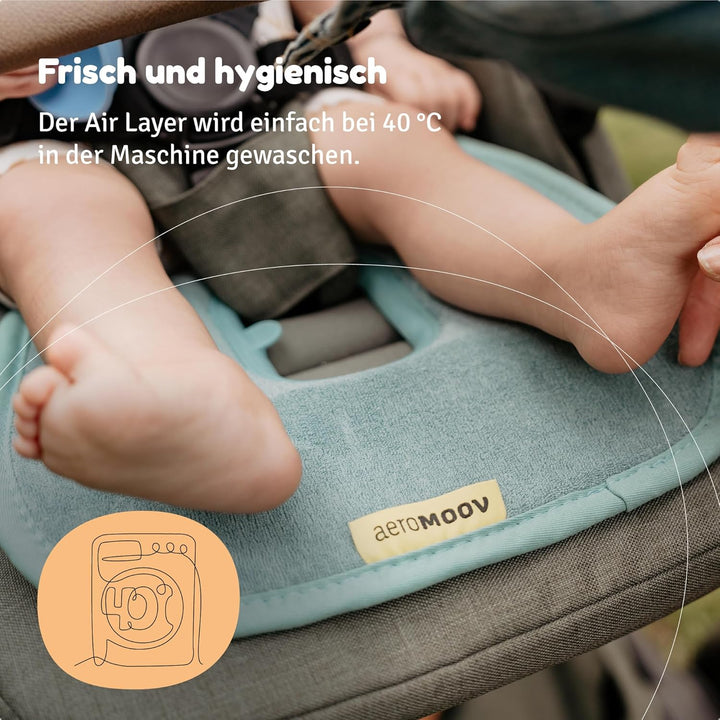 AeroMoov - Baby Sitzauflage Air Layer - Einlage Für Autositz oder Kinderwagen - Gruppe B - Antischwi
