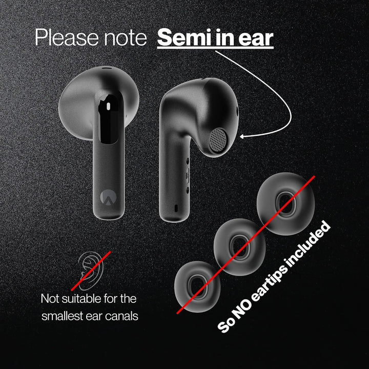 Semi In-Ear Kopfhörer Bluetooth 5.4 – Kabellose Ohrhörer mit Hybrid-ANC, Multipoint, App-Steuerung,