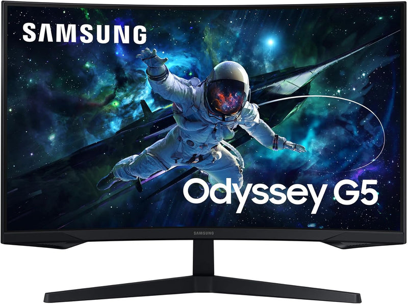 Samsung Odyssey G55C Curved Gaming Monitor, 32 Zoll, Bildschirm mit VA-Panel, 2.560 x 1.440 Pixel, 1