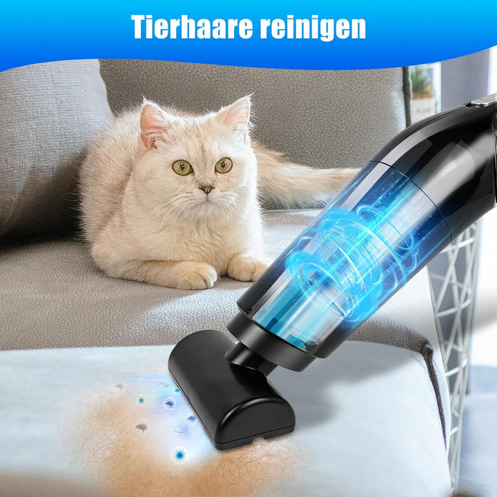 Akku Handstaubsauger, Auto Kabelloser Staubsauger, Multifunktionaler Handsauger mit Waschbar HEPA-Fi