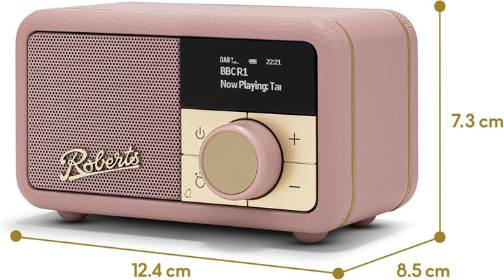 Roberts Revival Petite 2 Dab+/FM/Bluetooth mit Alarm, Rosa, Rosa