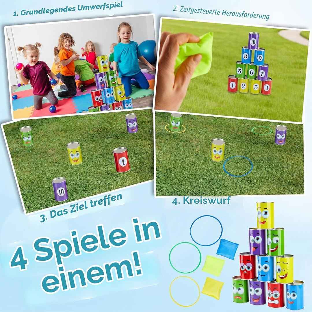 KreativeKraft Outdoor Spiele für Kinder Set Kindergeburtstag Spiele für Draussen Party Wurfspiele Ga