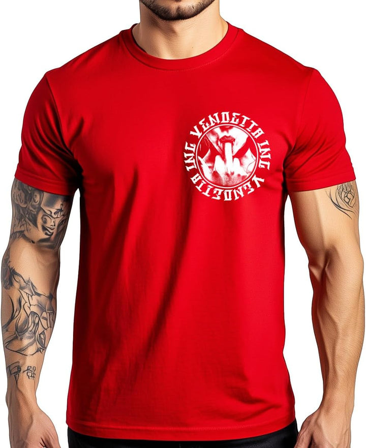 Vendetta Inc. Männer T Shirt Rundhals Baumwolle F.2.0 rot VD-1210