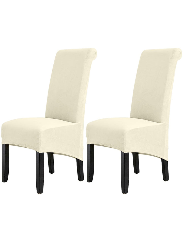 LANSHENG Stuhlhussen, Stuhlhussen 2er Set, Stuhlhussen Hochlehner, Elastizität Samt Esszimmer Stuhlh