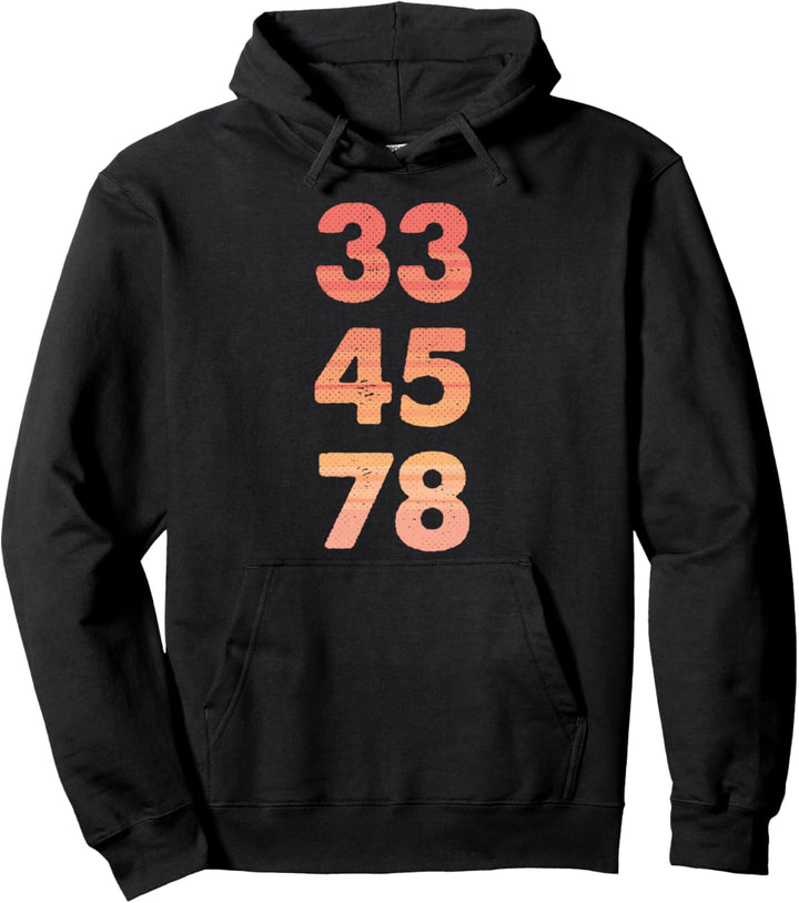 Schallplatte Vinyl - 33 45 78 DJ Plattenspieler Geschenk Pullover Hoodie