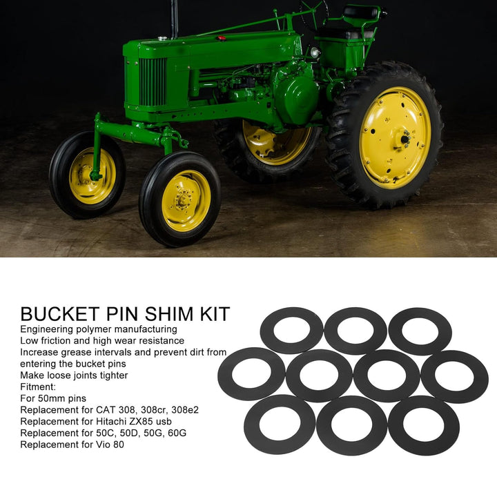 Unterlegscheiben-Set für Baggerlöffelbolzen, hochbelastbar, 50 mm, aus verschleissfestem technischem