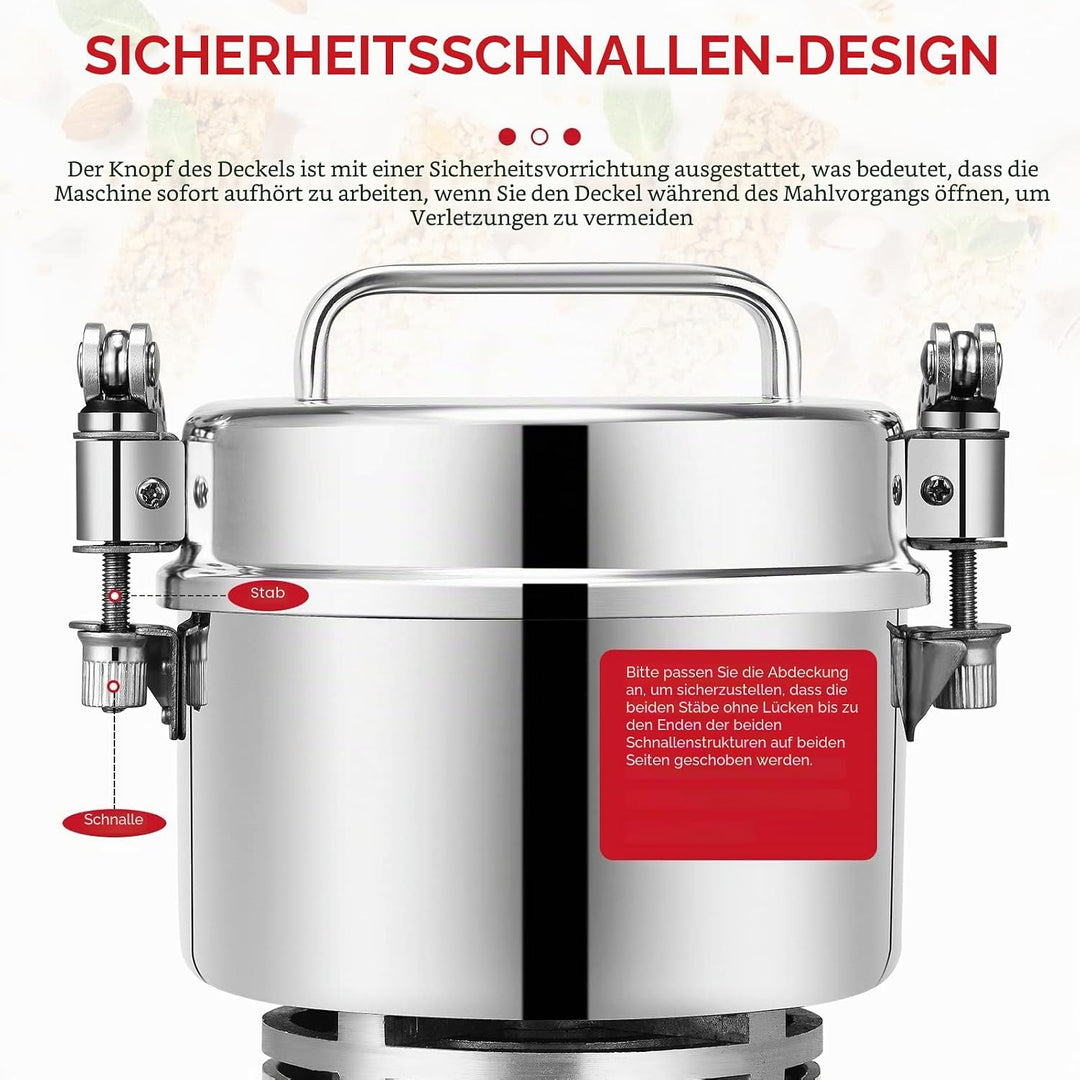 Kotsy 500g Tragbare Getreidemühle 220 V Hochgeschwindigkeits Schleifmaschine Mehl Pulver Maschine fü