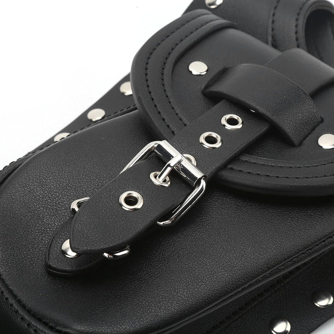 Tankverkleidungstasche, Motorrad-Kraftstofftanktasche, Gastankpolsterabdeckung, Schwarzes Kunstleder