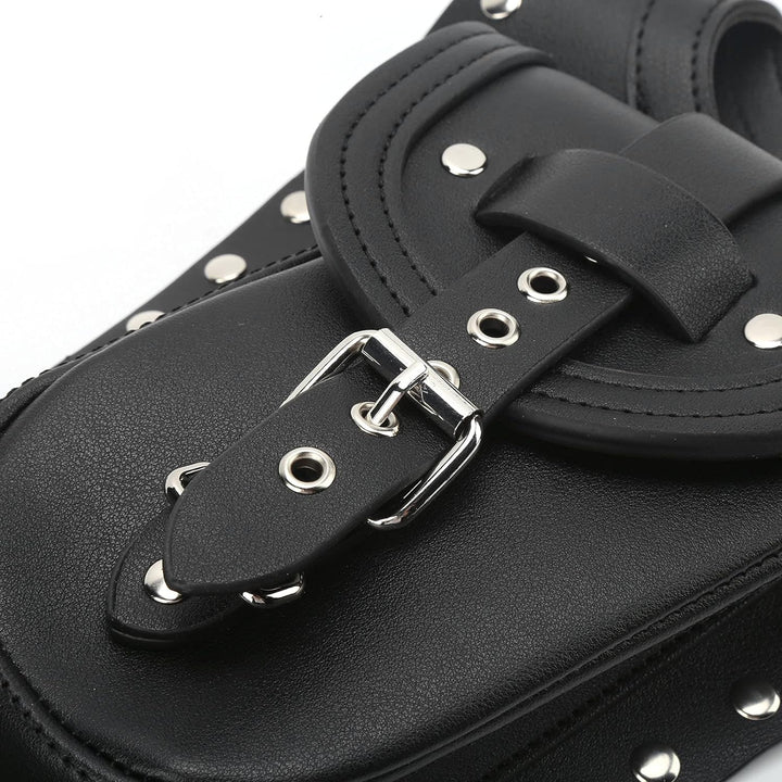 Tankverkleidungstasche, Motorrad-Kraftstofftanktasche, Gastankpolsterabdeckung, Schwarzes Kunstleder
