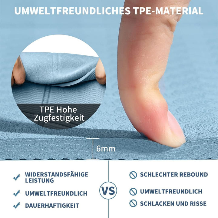 Good Nite Klappbare Yogamatte Rutschfest Tragbare Fitnessmatte Faltbar Leicht Gymnastikmatte Pilates
