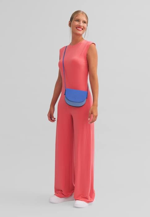 DUDU Damen Umhängetasche aus Leder, kompaktes schlankes Design Handtasche mit Knopfverschluss, Verst