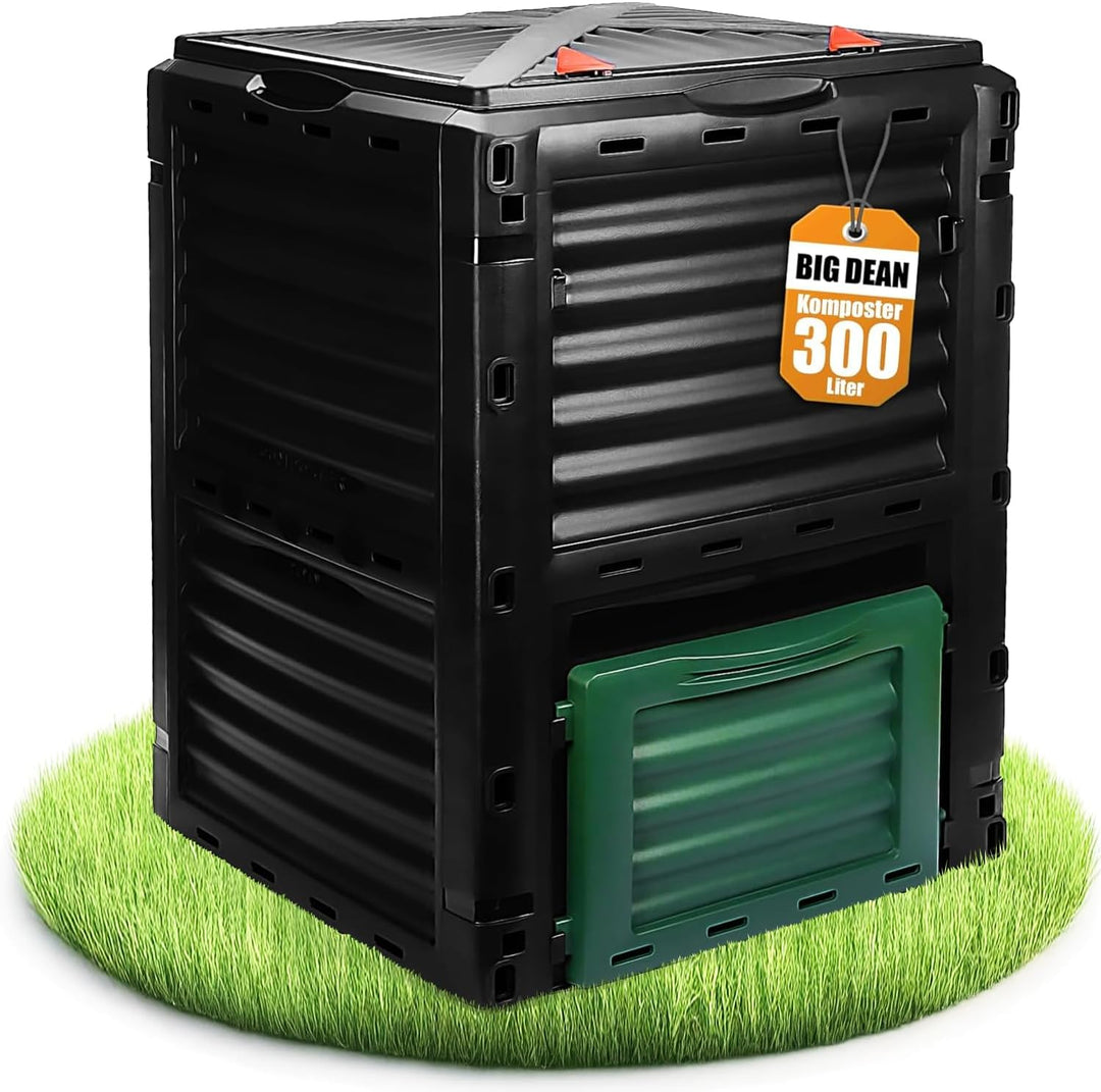 BigDean Komposter Garten 300 Liter – Schnellkomposter aus wetterfestem Kunststoff & Made in Europe 1