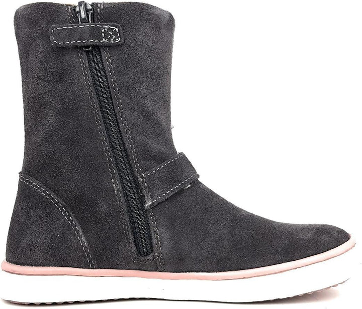 Lurchi Solea Kinderschuhe Mädchen Stiefel Reissverschluss Blau Freizeit 26 EU Charcoal, 26 EU Charco