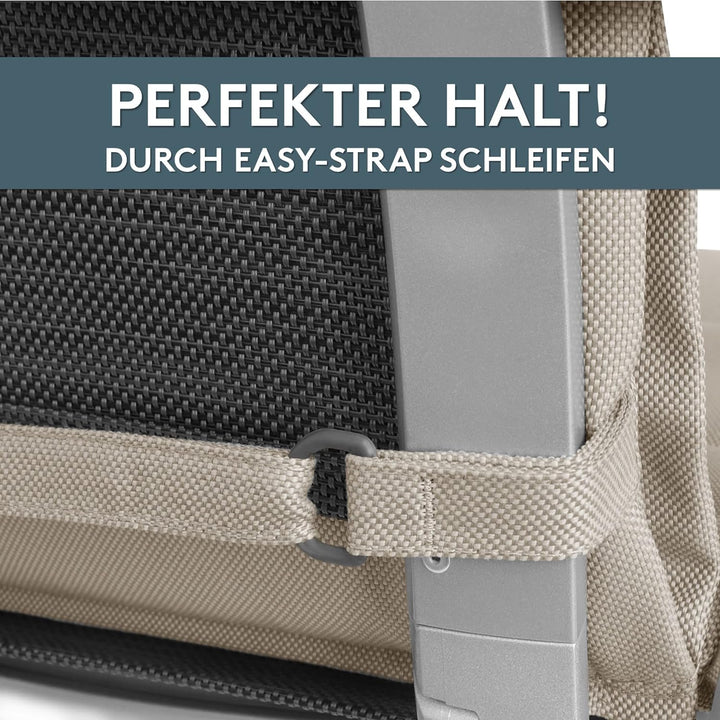 LILENO HOME Gartenstuhl Auflagen als [2er Set - Niedriglehner] in Sand Sundance - Bequeme Liegen als