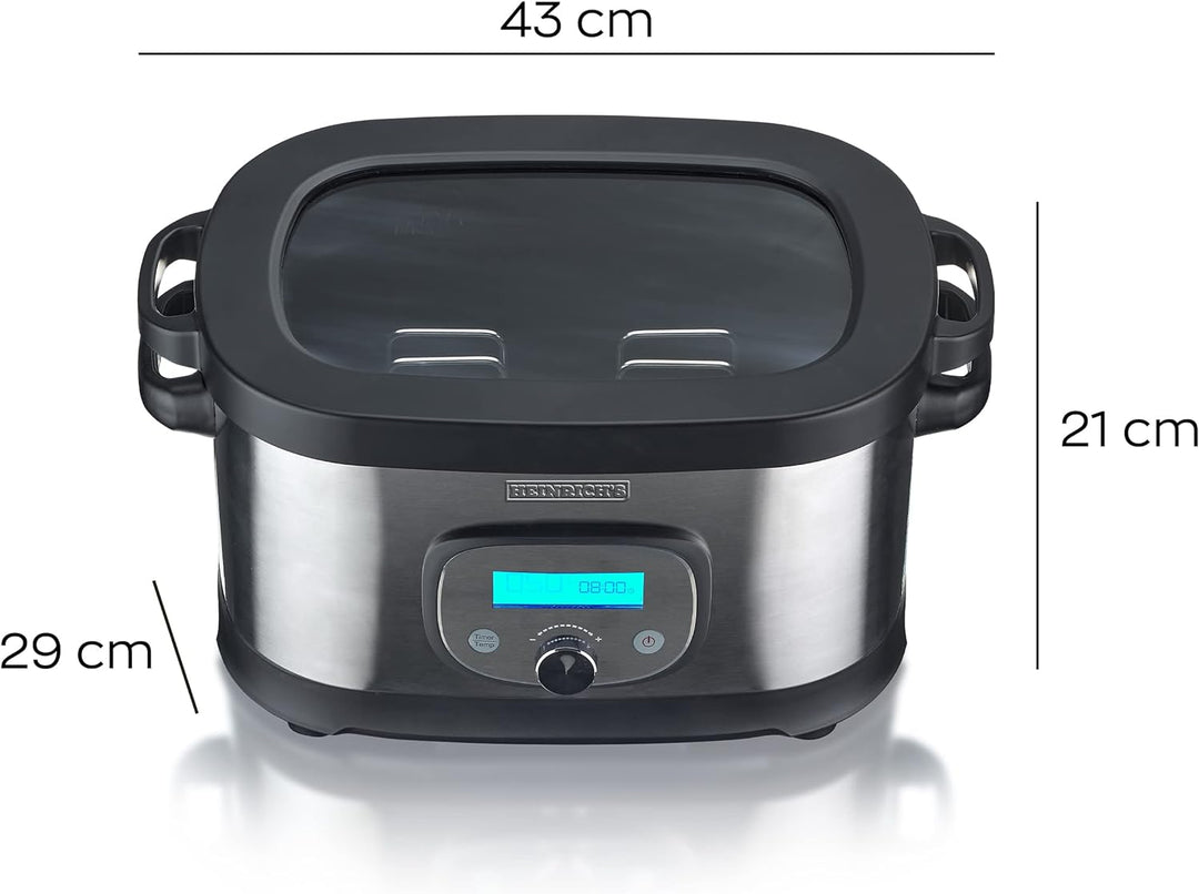 HEINRICHS Sous-Vide Garer für schonendes, gesundes und exaktes Garen der Speisen durch elektronische