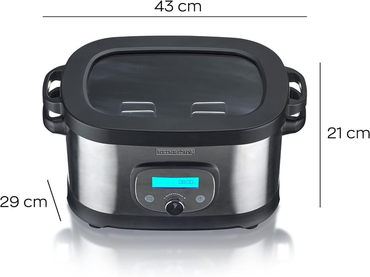 HEINRICHS Sous-Vide Garer für schonendes, gesundes und exaktes Garen der Speisen durch elektronische
