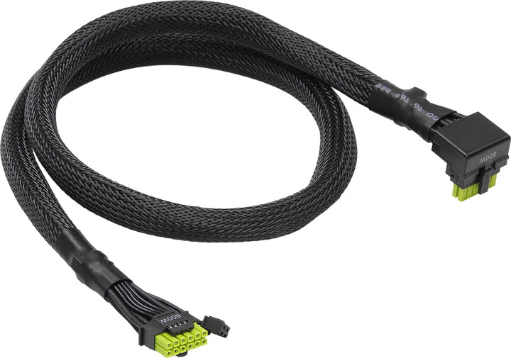 ASRock 12 V-2 x 6, 600 W Stromkabel, ATX 3.1 und PCIe 5.1, L-förmiger GPU-Stecker, 16 AWG HCS-Termin
