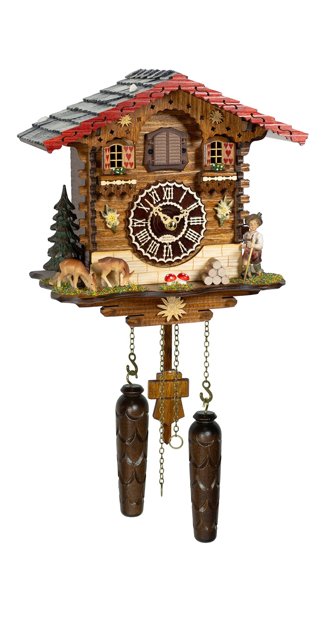 Trenkle Quarz Kuckucksuhr Schweizerhaus mit Musik TU 4279 QM HZZG