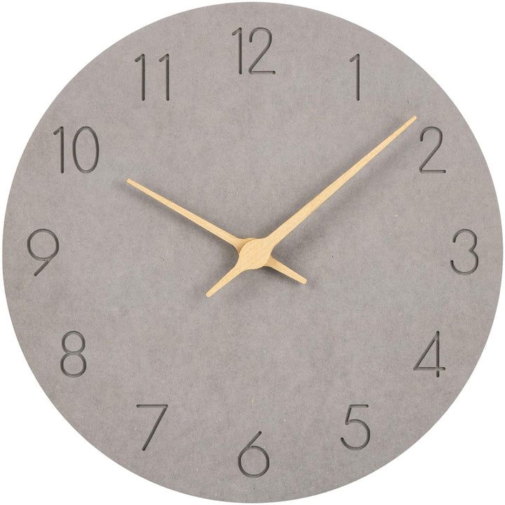 Warminn MDF Holz Wanduhr Ohne TickgeräUsche Lautlos Modern 30cm Quarz Gross Batterie Betriebene Wand