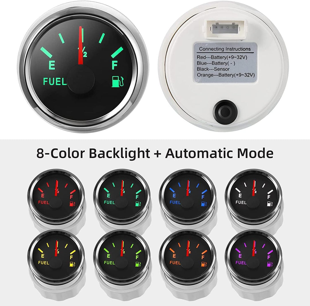 Kraftstoffanzeige,Rupse Füllstandssensor Universal Auto Kraftstoffstandsanzeige Tankuhr mit Wasserst