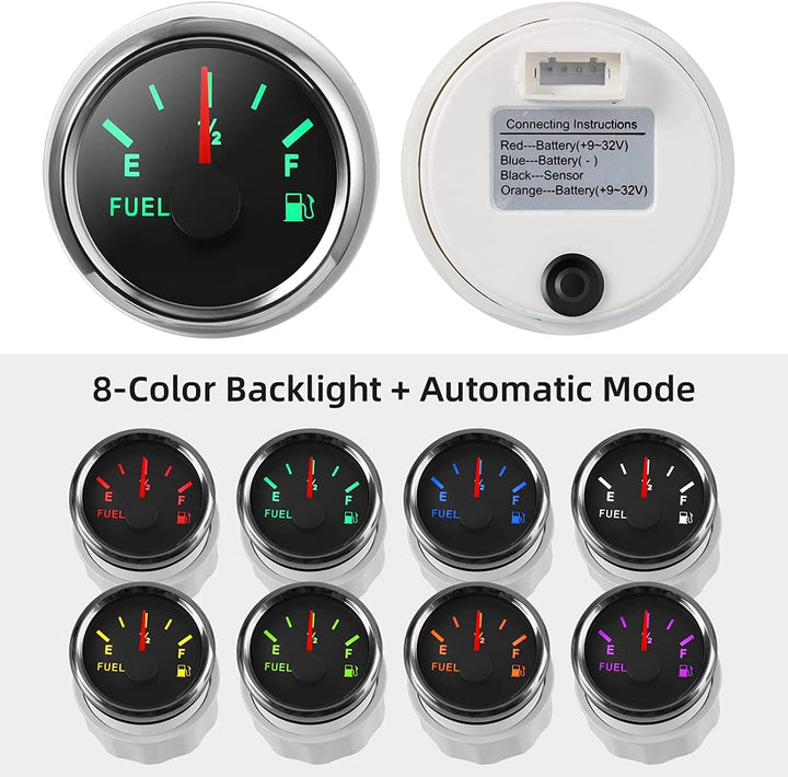 Kraftstoffanzeige,Rupse Füllstandssensor Universal Auto Kraftstoffstandsanzeige Tankuhr mit Wasserst