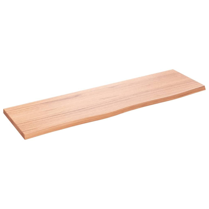 Waschtischplatte, Tischplatte für Badezimmer, Massivholzplatte mit Naturkante, Holzplatte Arbeitspla