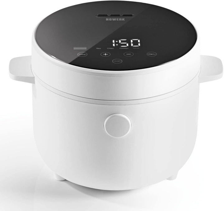 N8WERK Digitaler Reiskocher 2 Liter Fassungsvermögen | 5 Programme | Touch-Display | ohne Anhaften &