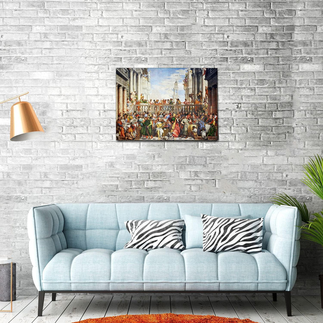 Giallobus - Gemälde - Paolo Veronese - Die Hochzeit in Kana - Leinwand - 70x50 - Bereit zum Aufhänge