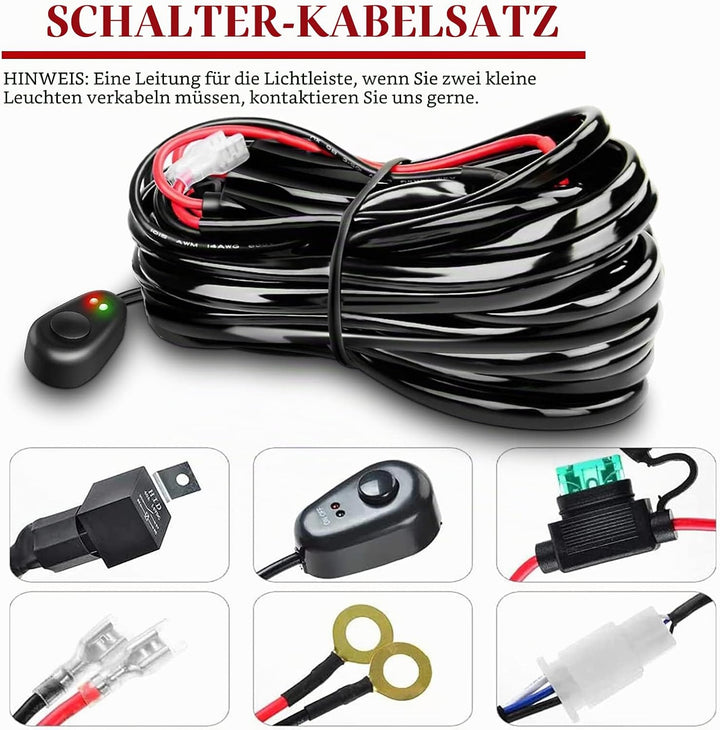 LED Arbeitsscheinwerfer Bar SKYWORLD 50cm 288W Lightbar LED Scheinwerfer Combo Zusatzscheinwerfer 12