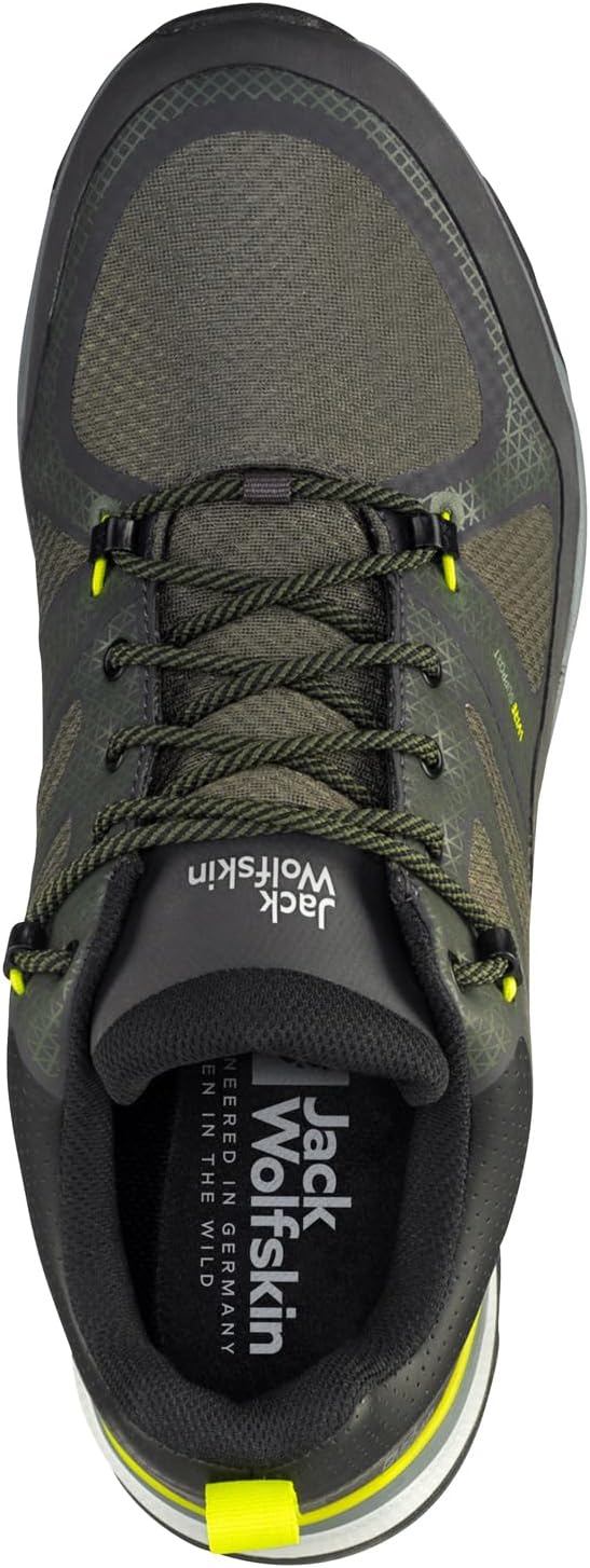 Jack Wolfskin Herren Force Striker Texapore Low MWalking-Schuh 41 EU Lime Dark Green, 41 EU Lime Dar