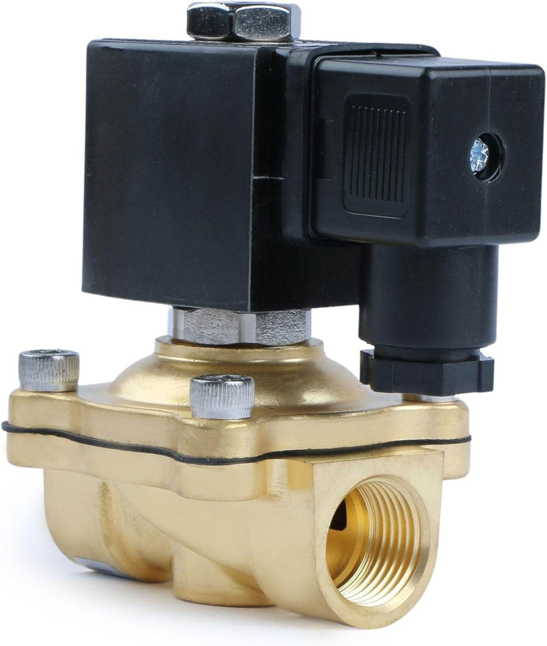 U.S. Solid Solenoid Valve Magnetventil Messing G 1/2" 24V DC Normal geschlossen NC 0-10 bar, elektri