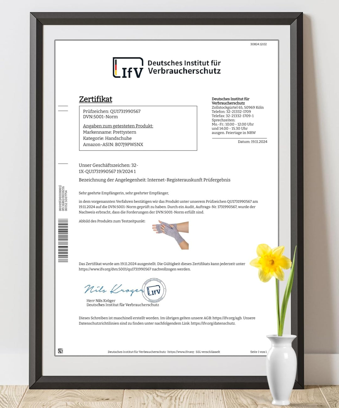 Prettystern Unisex Kaschmir-Wolle Halbfinger kurzfingerhandschuhe Fingerlinge Handschuhe für Damen: