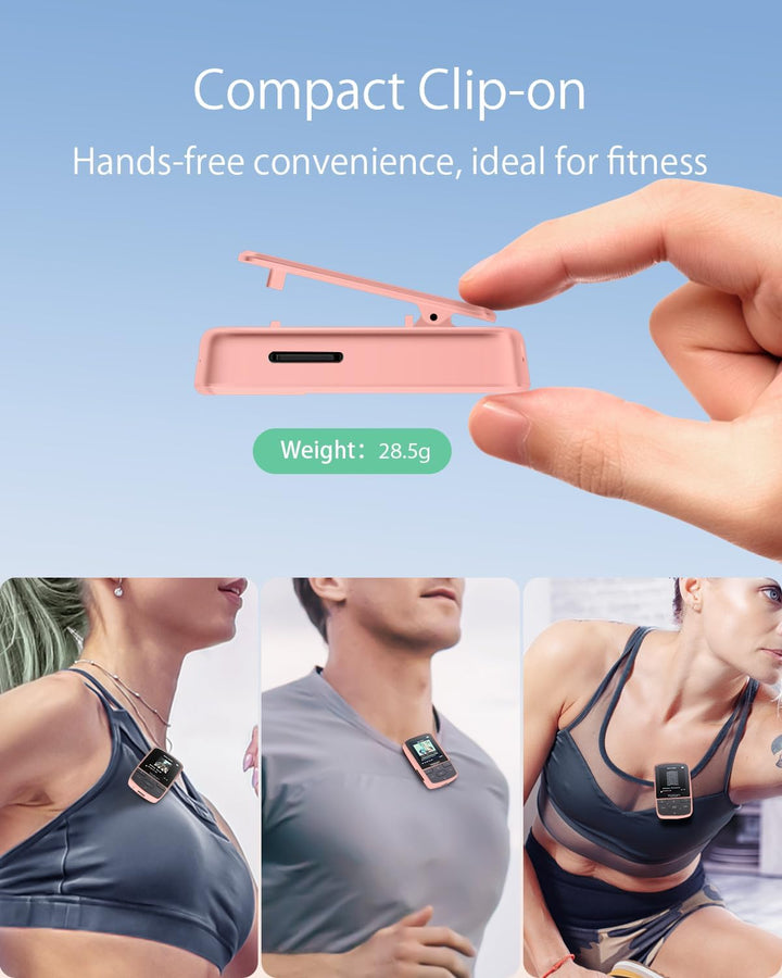 Yoton Bluetooth 5.2 MP3-Player, 64 GB Speicherplatz, Sportclip, HiFi-Klangqualität, Equalizer, Varia