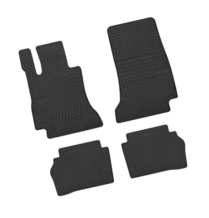 Bär-AfC MB61000 Gummimatten Auto Fussmatten Schwarz, Erhöhter Rand, Set 4-teilig, Passgenau für Merc