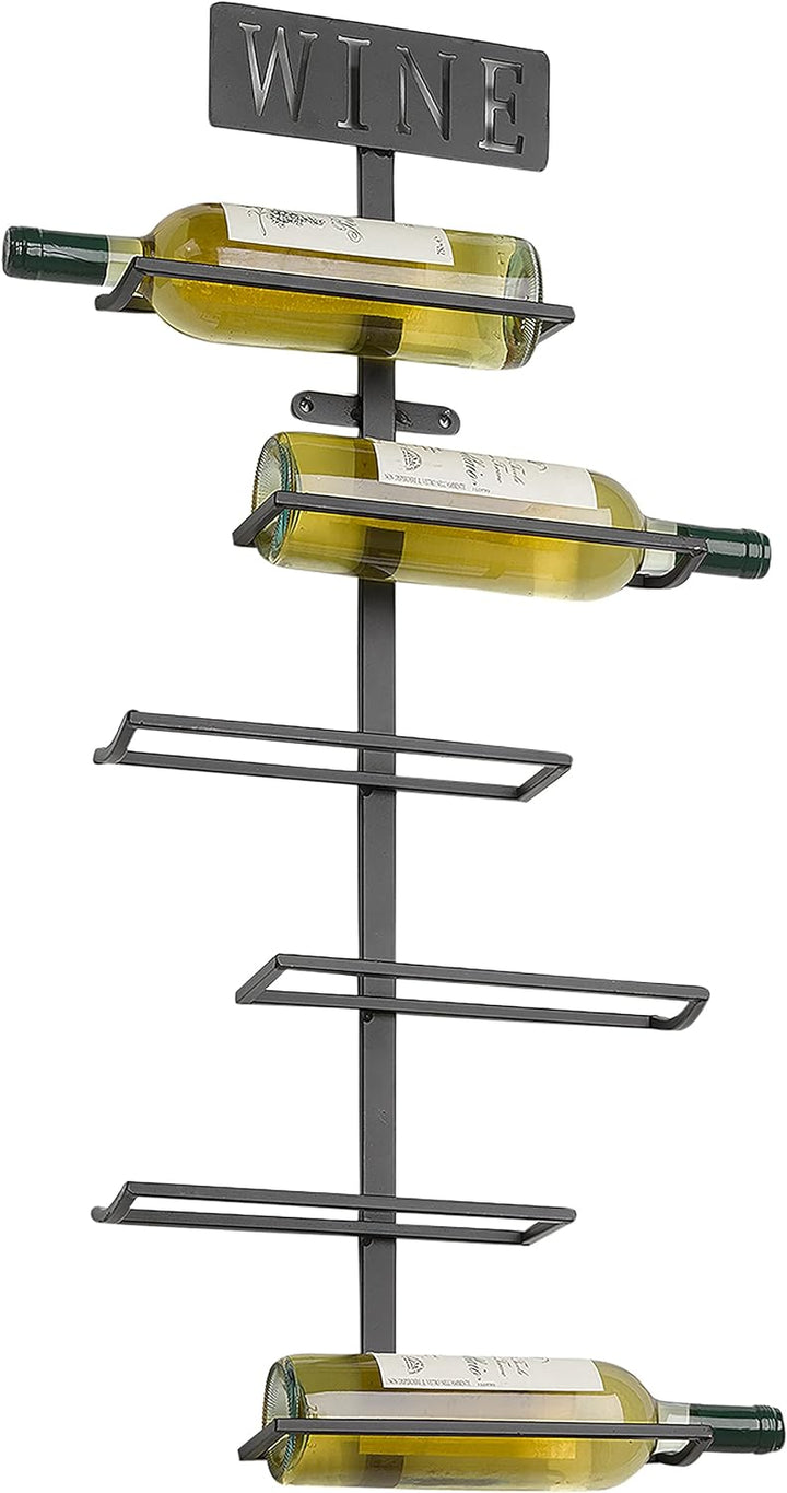 Kobolo Flaschenregal Weinflaschenregal Weinregal - Metall - schwarz - für 6