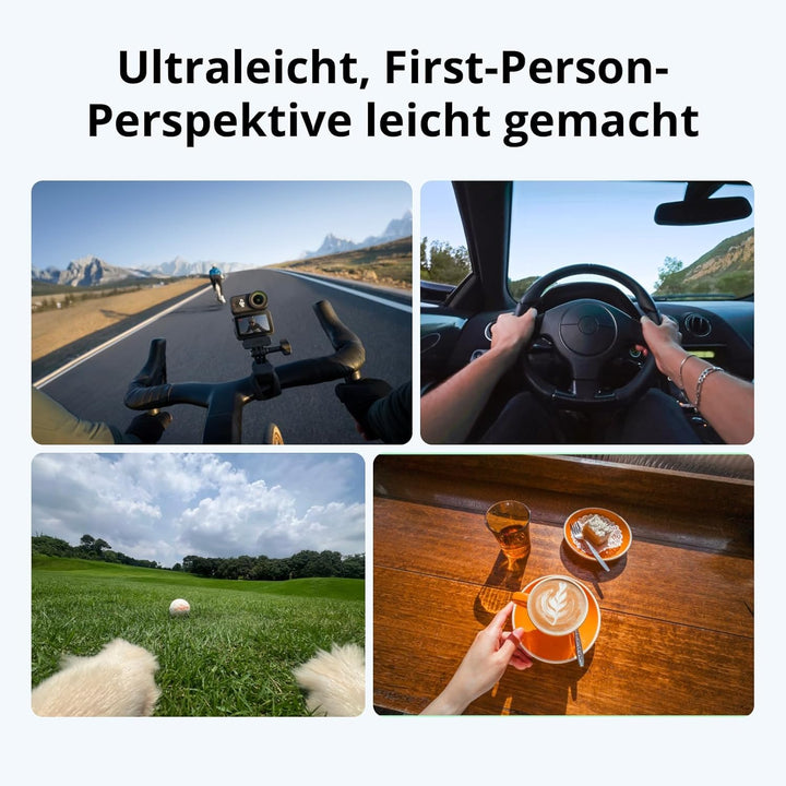 DJI Osmo Nano Standard Combo - 4K/60fps kleine Mini-Cam mit 1/1,3″ Sensor, 143° Weitwinkel-Video, 20