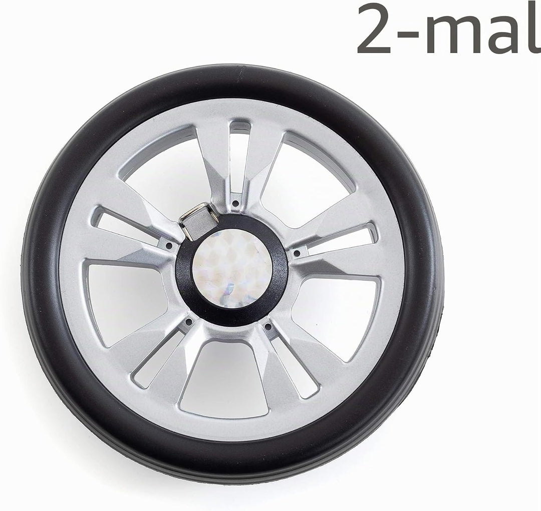 Andersen Ersatzrad-Set für Einkaufstrolley Scala Plus, Ø 150 mm, Silber