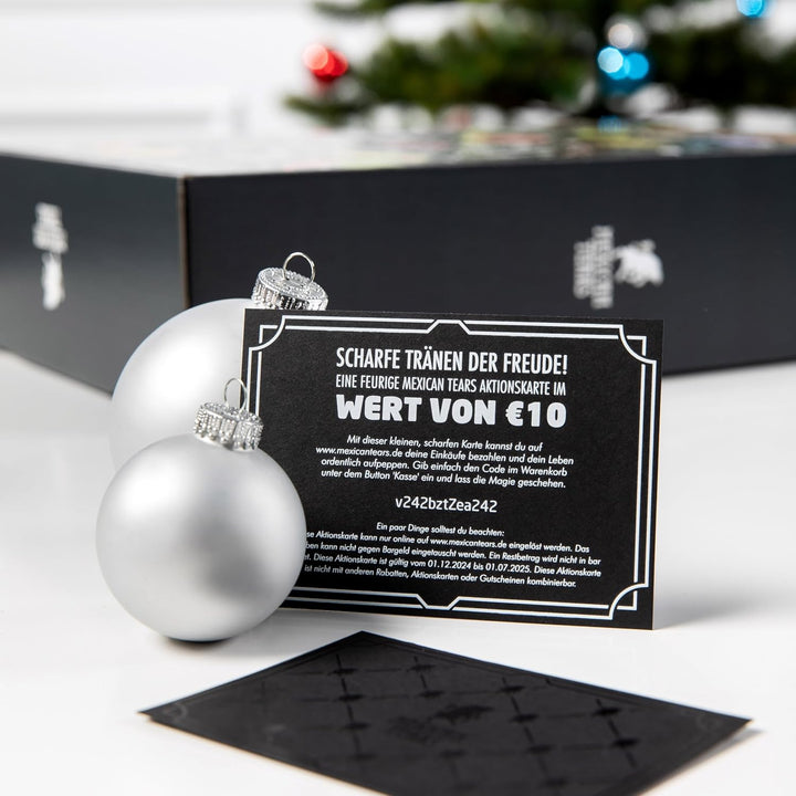 Mexican Tears - Scharfe Sauce Adventskalender mit 24 unterschiedlichen Chilisaucen in wiederverschli