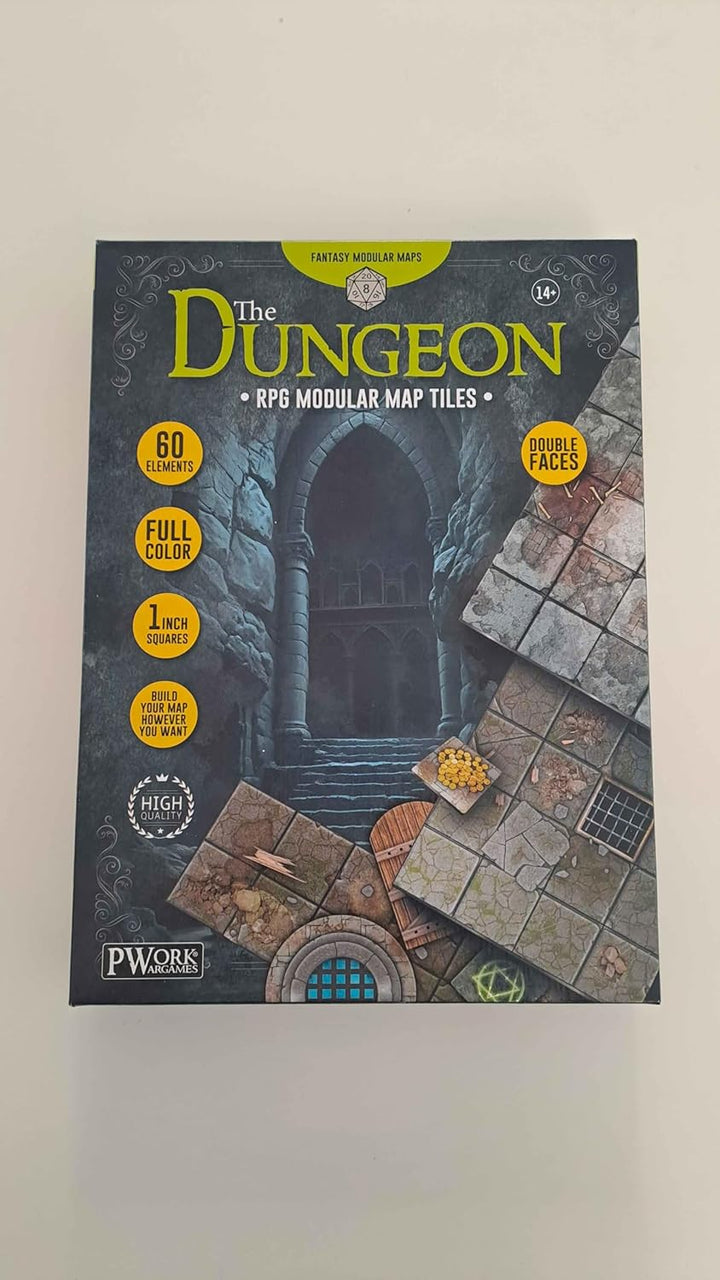 The Dungeon RPG Modular Map Tiles - Double face cardboard tiles