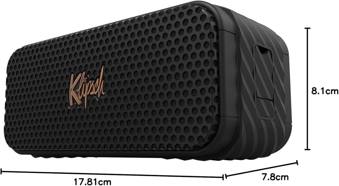 Klipsch, Nashville, Tragbarer Bluetooth-Lautsprecher, IP67-Standard, Wasser- und staubabweisend, 24