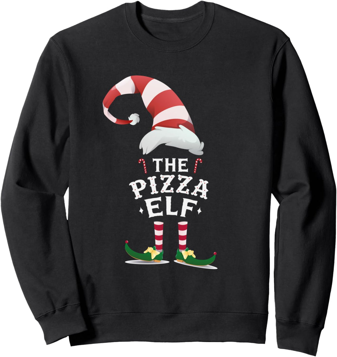 Der Pizzaelf Lustiges Weihnachtsmann-Design Sweatshirt
